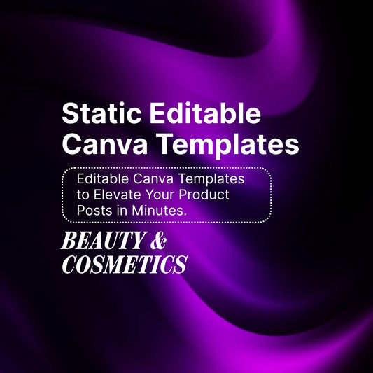 Premium Beauty Brands Editable Canva Templates - Complete 50-Design Collection