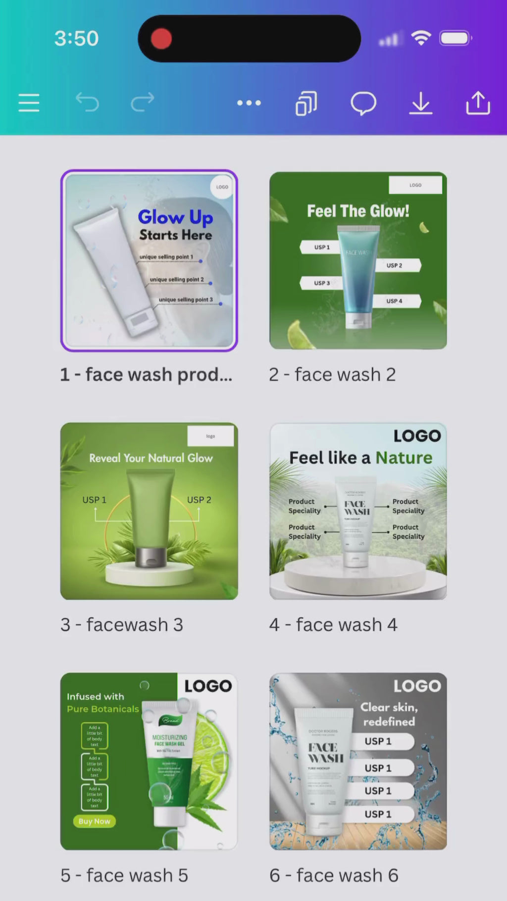 Premium Beauty Brands Editable Canva Templates - Complete 50-Design Collection